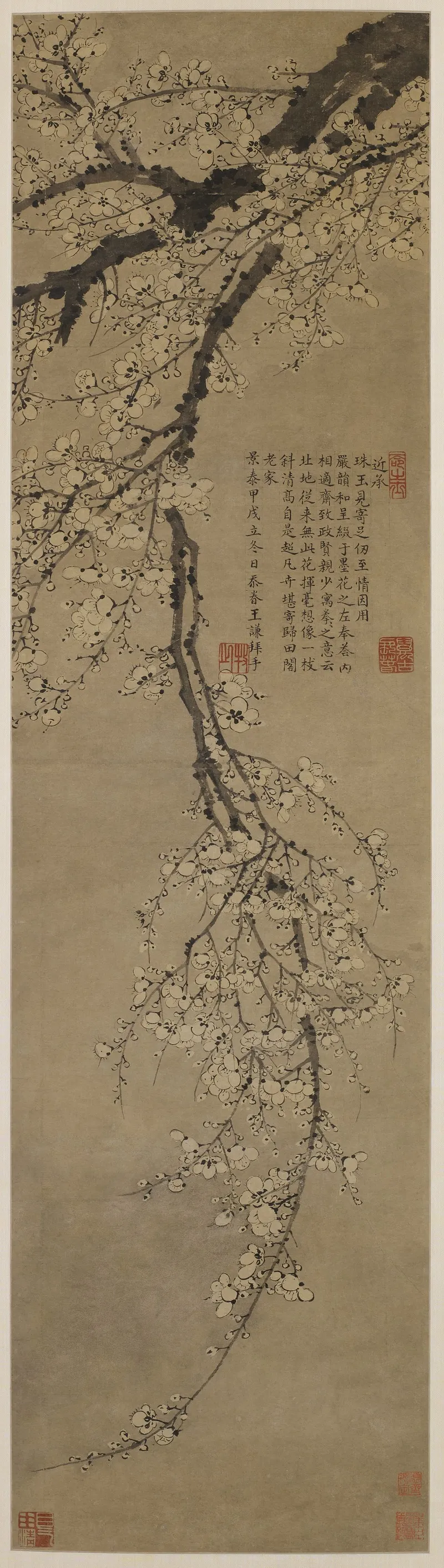 Plum Blossom Wall Art by Wang Qian - High-Resolution Digital Print
