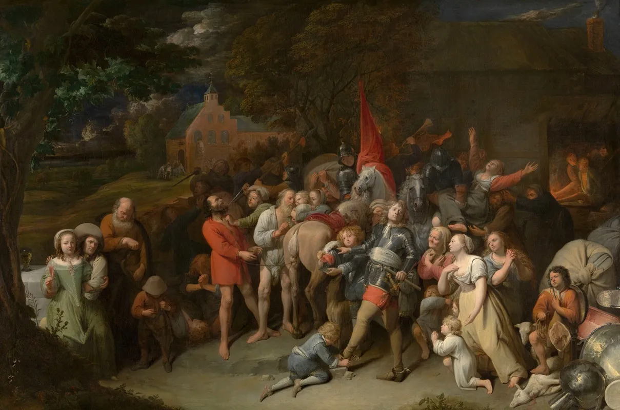 Plundering Soldiers Wall Art by David Ryckaert III - High-Resolution Digital Print