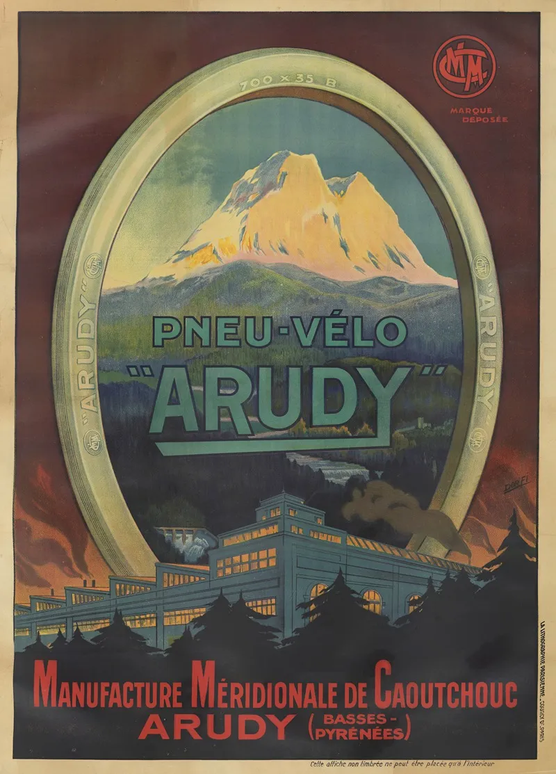 Pneu Velo Arudy Manufacture Meridionale De Caoutchouc Wall Art by Anonymous - High-Resolution Digital Print