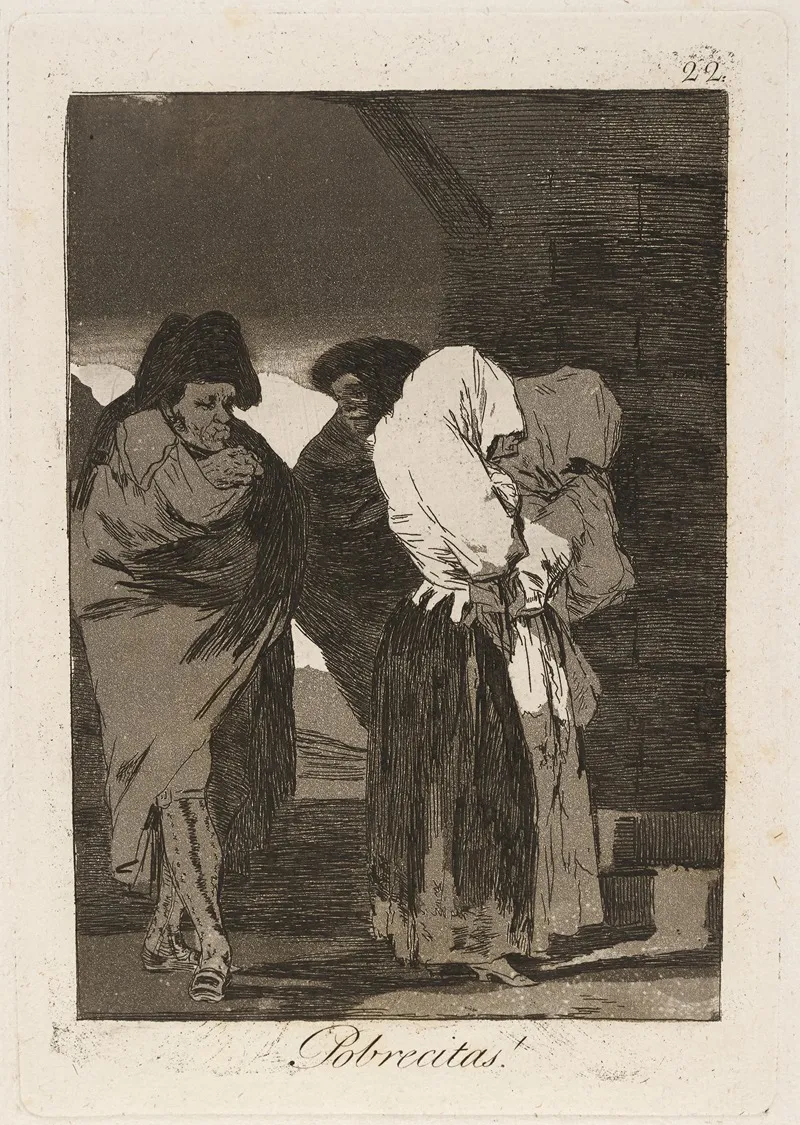 Pobrecitas Poor Little Girls Wall Art by Francisco de Goya - High-Resolution Digital Print