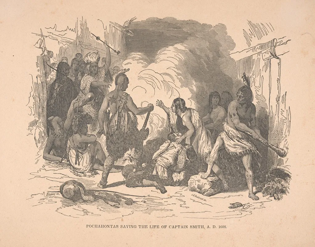Pochahontas Saving The Life Of Captain Smith A D 1608