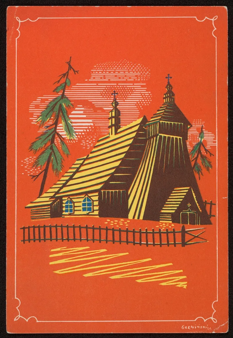 Pocztowka Bozonarodzeniowa Wall Art by Stanisław Glewiński - High-Resolution Digital Print