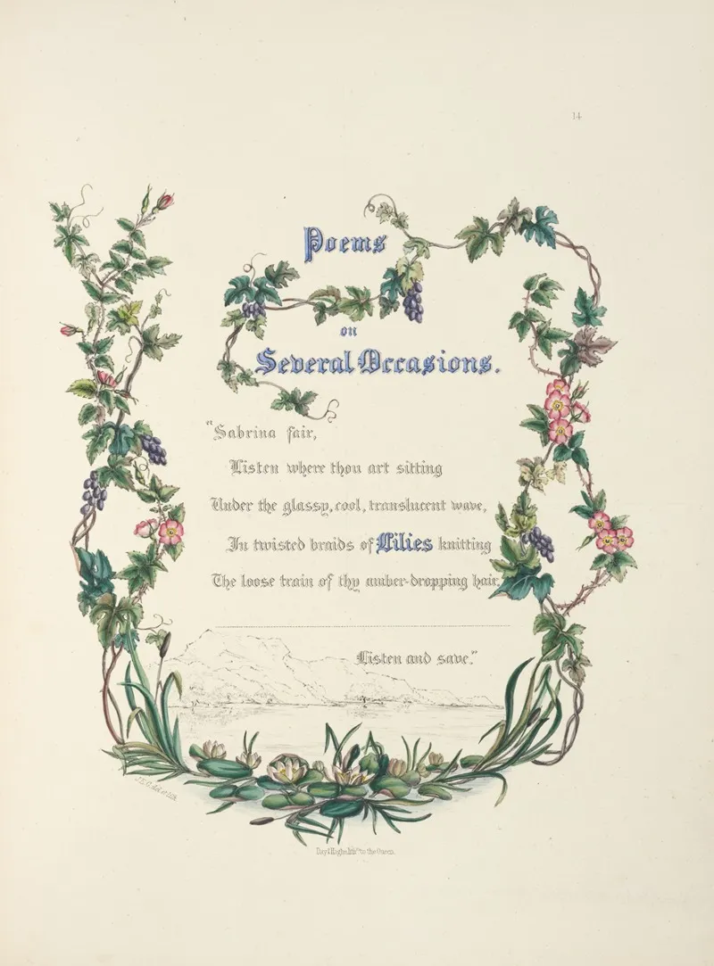 Poems On Several Occasions Wall Art by Jane Elizabeth Giraud - High-Resolution Digital Print