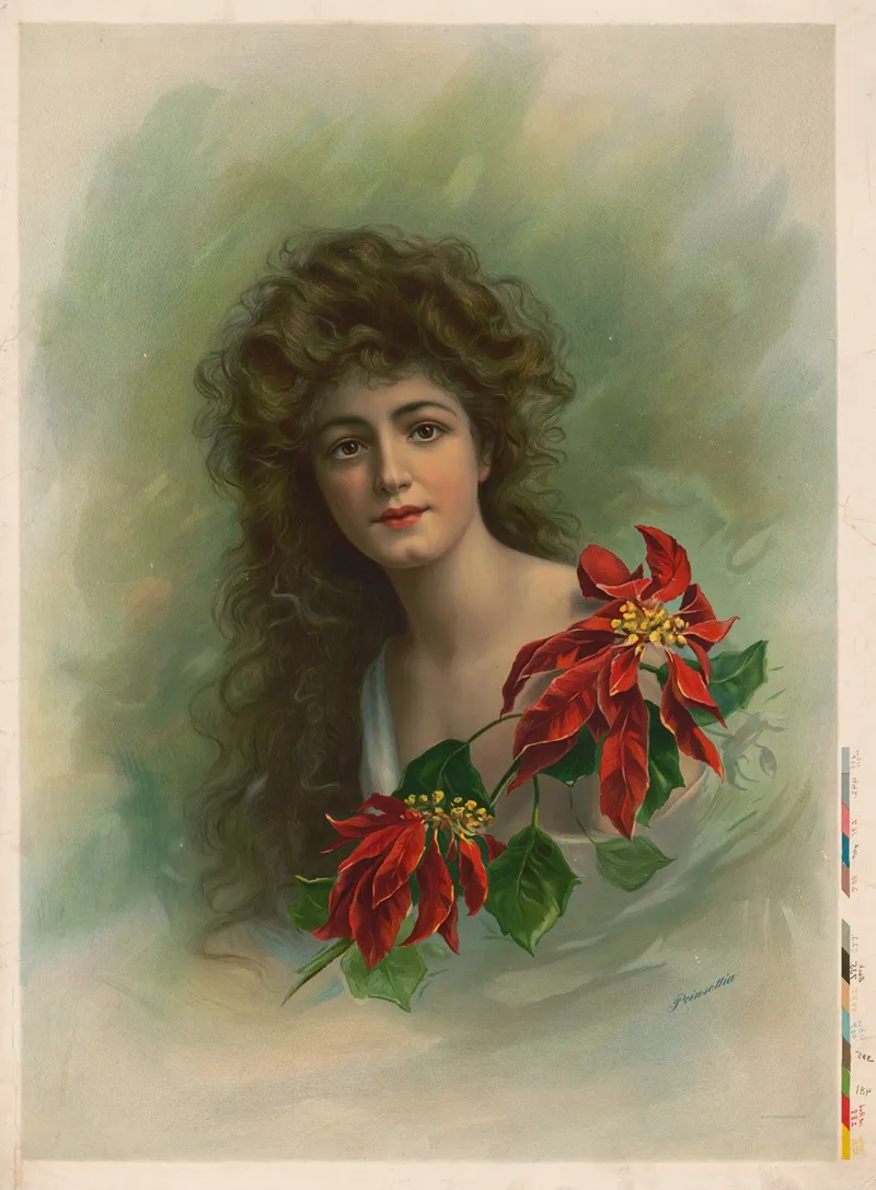 Poinsettia Wall Art by Meek Company - High-Resolution Digital Print
