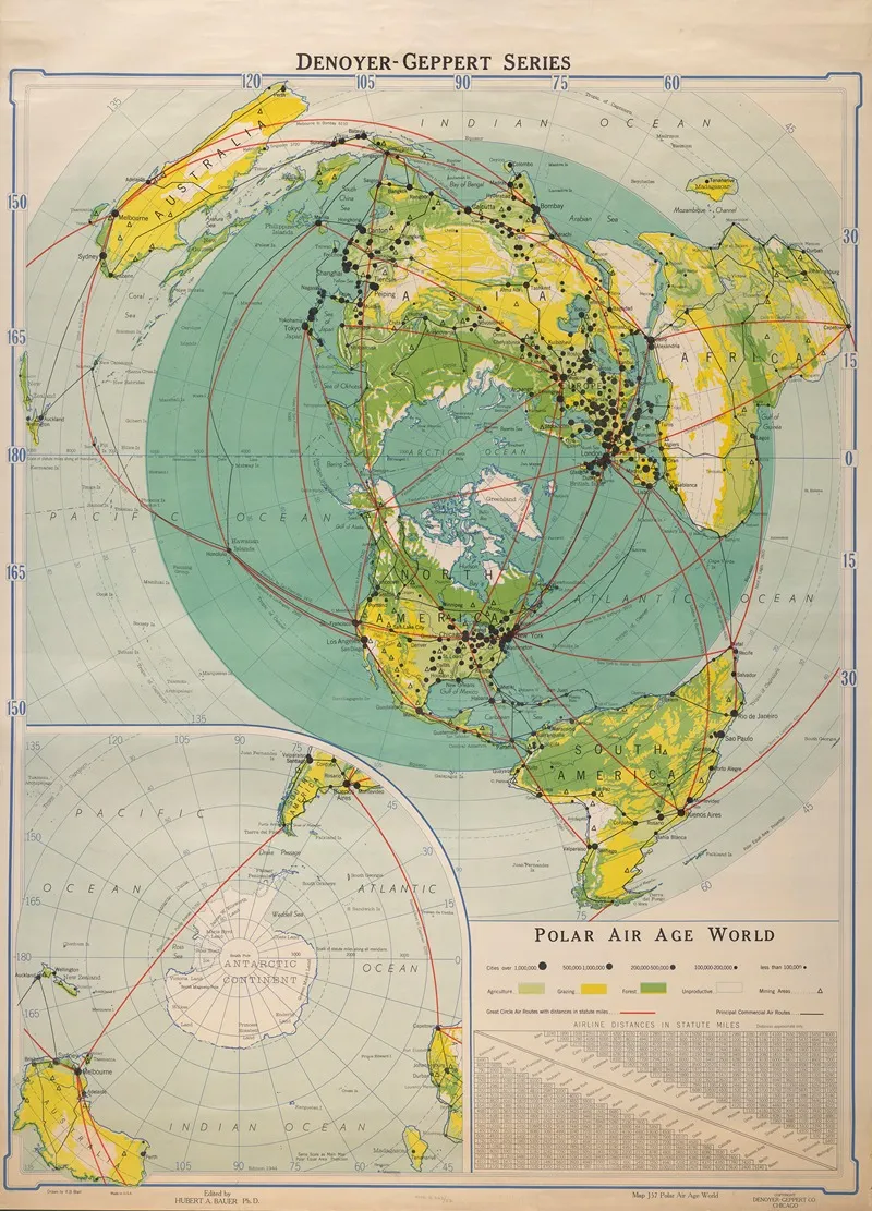 Polar Air Age World Wall Art by R. Baxter Blair - High-Resolution Digital Print