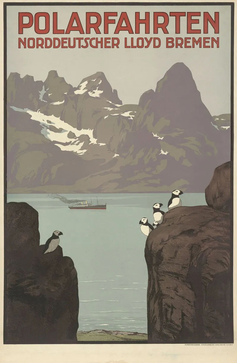 Polarfahrten Norddeutscher Lloyd Bremen Wall Art by Hellmuth Eichrodt - High-Resolution Digital Print