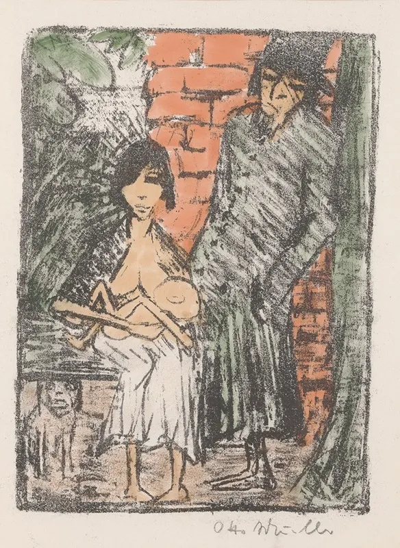 Polnische Familie Wall Art by Otto Mueller - High-Resolution Digital Print