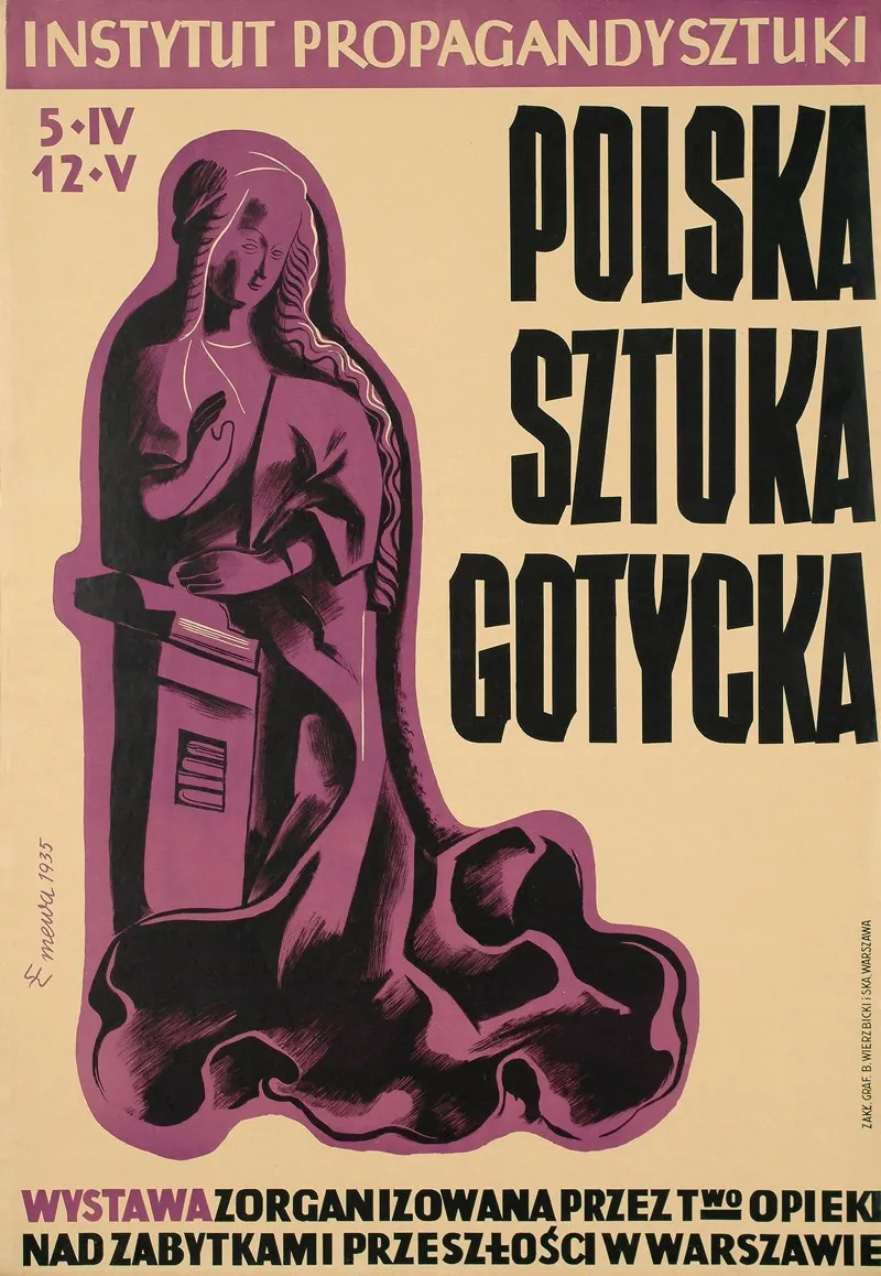 Polska Sztuka Gotycka Wystawa Zorganizowana Przez T Wo Opieki Nad Zabytkami Przeszlosci W Warszawie Wall Art by Antoni Wajwód - High-Resolution Digital Print