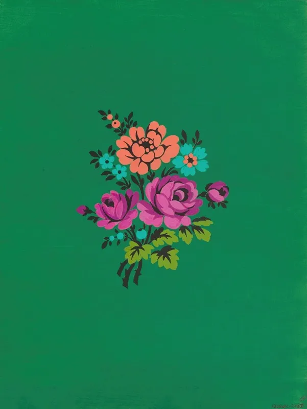 Polychrome Floral Group Iv Wall Art by Herman A. Elsberg - High-Resolution Digital Print