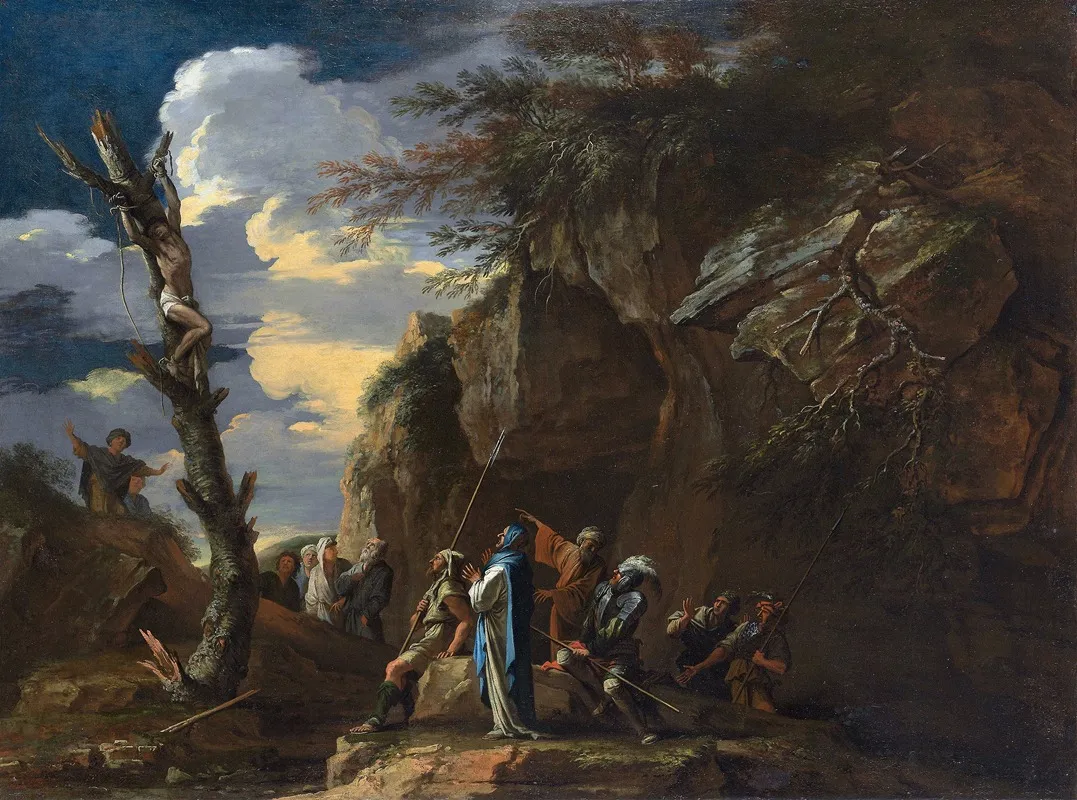 Polycrates Crucifixion Wall Art by Salvator Rosa - High-Resolution Digital Print