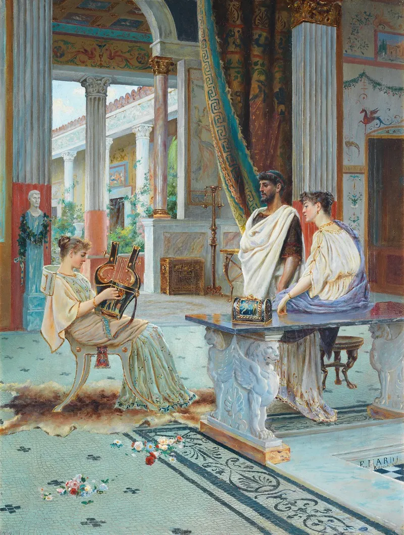 Pomeriggio Musicale Pompeii Wall Art by Enrico Nardi - High-Resolution Digital Print