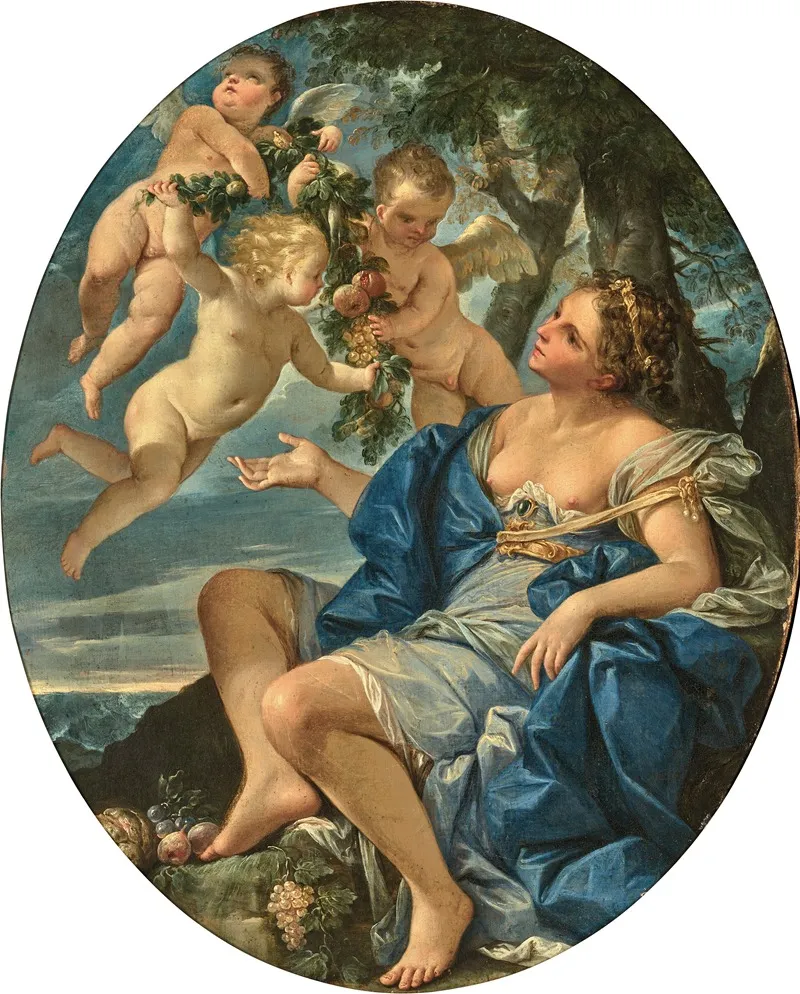 Pomona Allegory Of Summer Wall Art by Giovan Gioseffo dal Sole - High-Resolution Digital Print