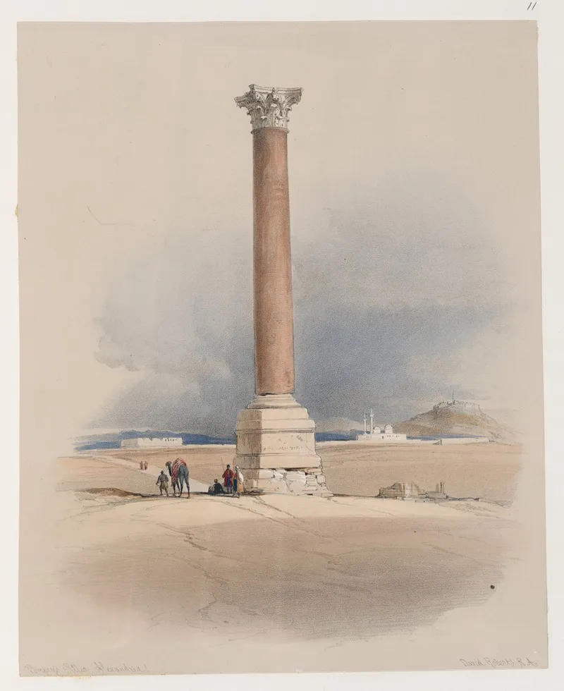 Pompeys Pillar Alexandria Wall Art by David Roberts - High-Resolution Digital Print
