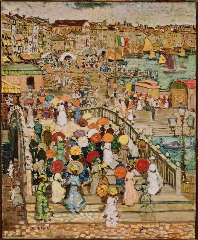 Ponte Della Paglia Wall Art by Maurice Prendergast - High-Resolution Digital Print