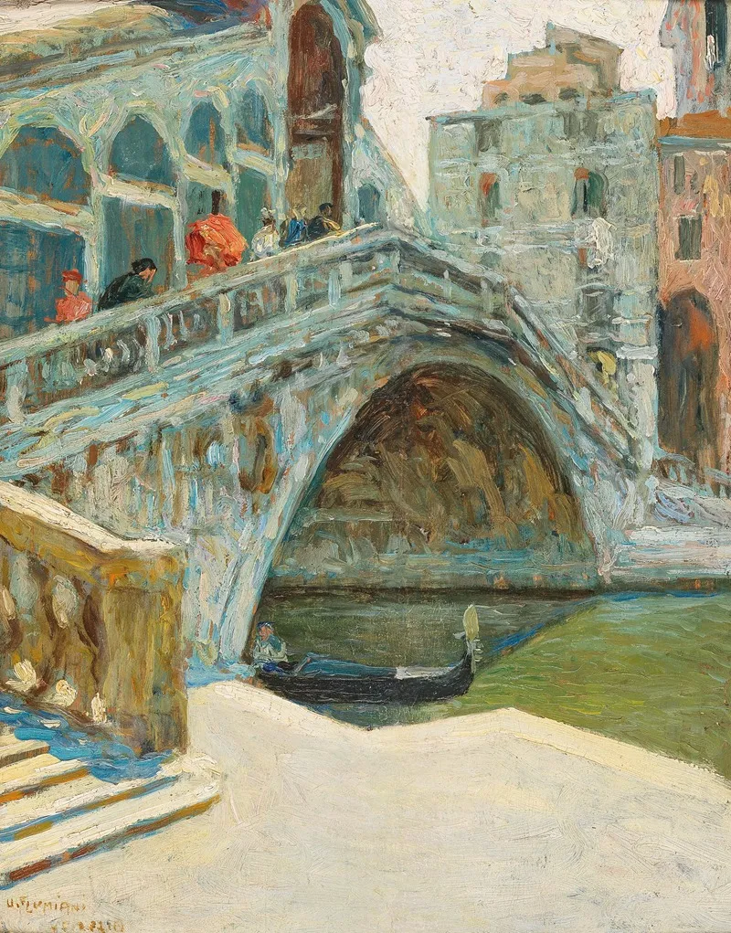 Ponte Di Rialto Wall Art by Ugo Flumiani - High-Resolution Digital Print
