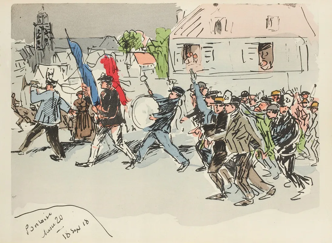 Pontoise Classe 20 18 Septembre 1918 Wall Art by Paul Goute - High-Resolution Digital Print