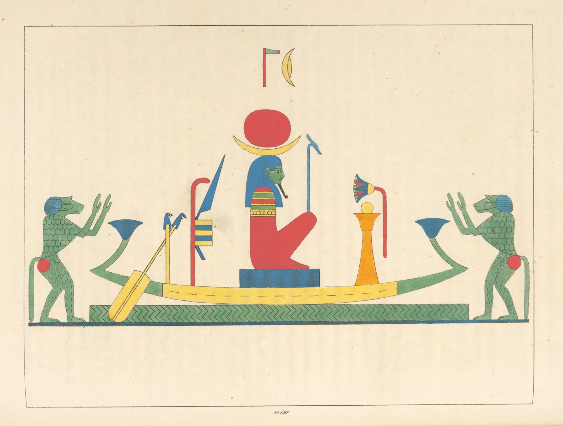 Pooh Piioh Ioh Khonsu Lunus Le Dieu Lune Selene Wall Art by Léon-Jean-Joseph Dubois - High-Resolution Digital Print