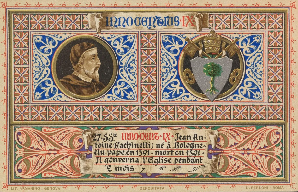 Pope Innocent Ix Wall Art by Armanino - High-Resolution Digital Print