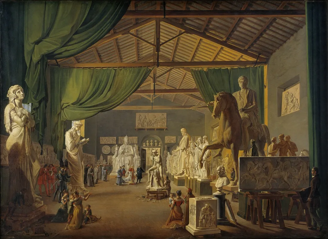 Pope Leo Xii Visiting Thorvaldsens Studios In The Piazza Barberini 18 October 1896 Wall Art by Ditlev Martens - High-Resolution Digital Print