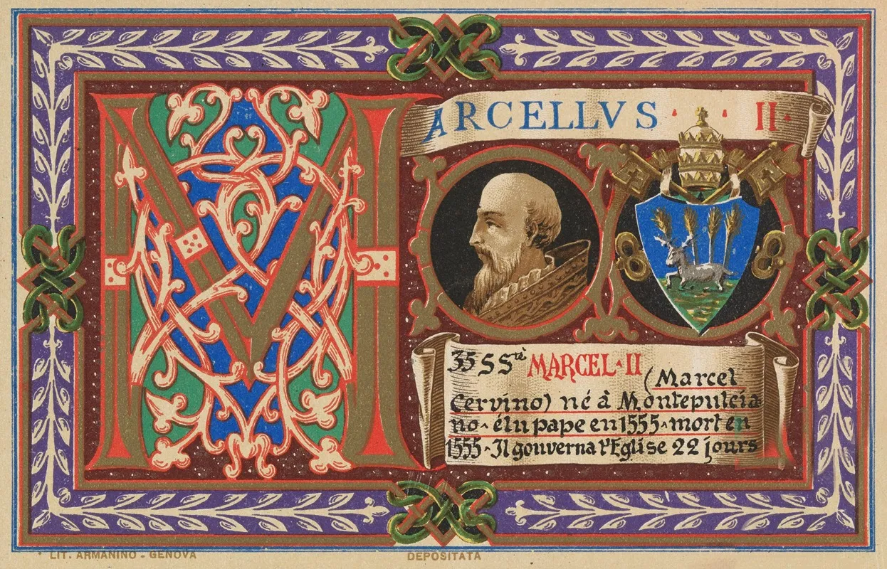 Pope Marcellinus Ii Wall Art by Armanino - High-Resolution Digital Print