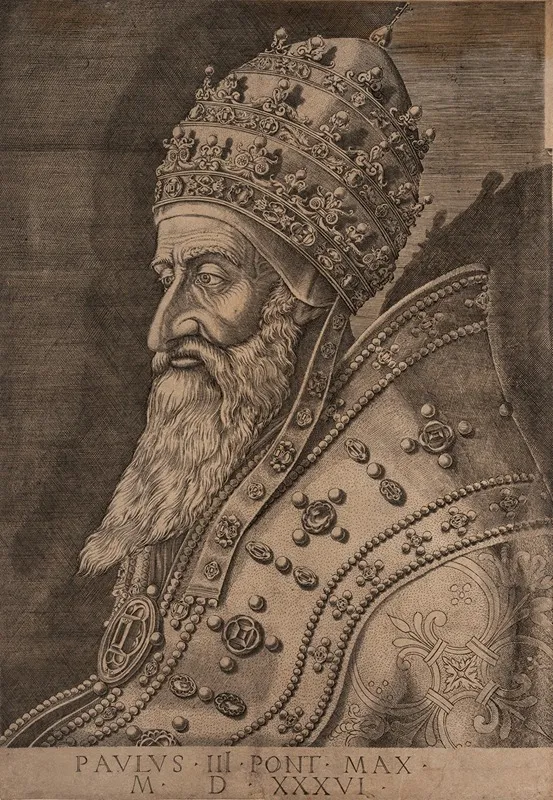 Pope Paul Iii Wall Art by Agostino Veneziano - High-Resolution Digital Print