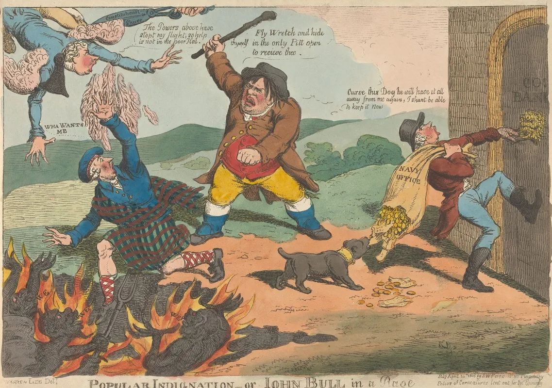 Popular Indignation Of John Bull In A Rage