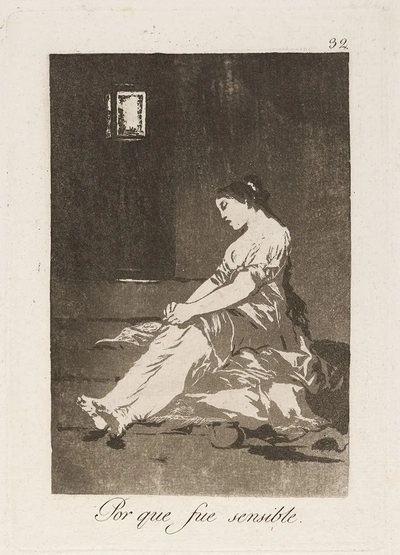 Por Que Fue Sensible Because She Was Susceptible Wall Art by Francisco de Goya - High-Resolution Digital Print
