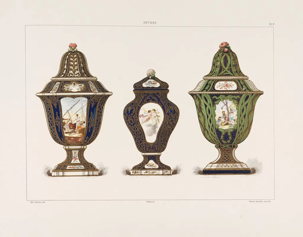Porcelaine Tendre De Sevres 4 Wall Art by Edouard Garnier - High-Resolution Digital Print