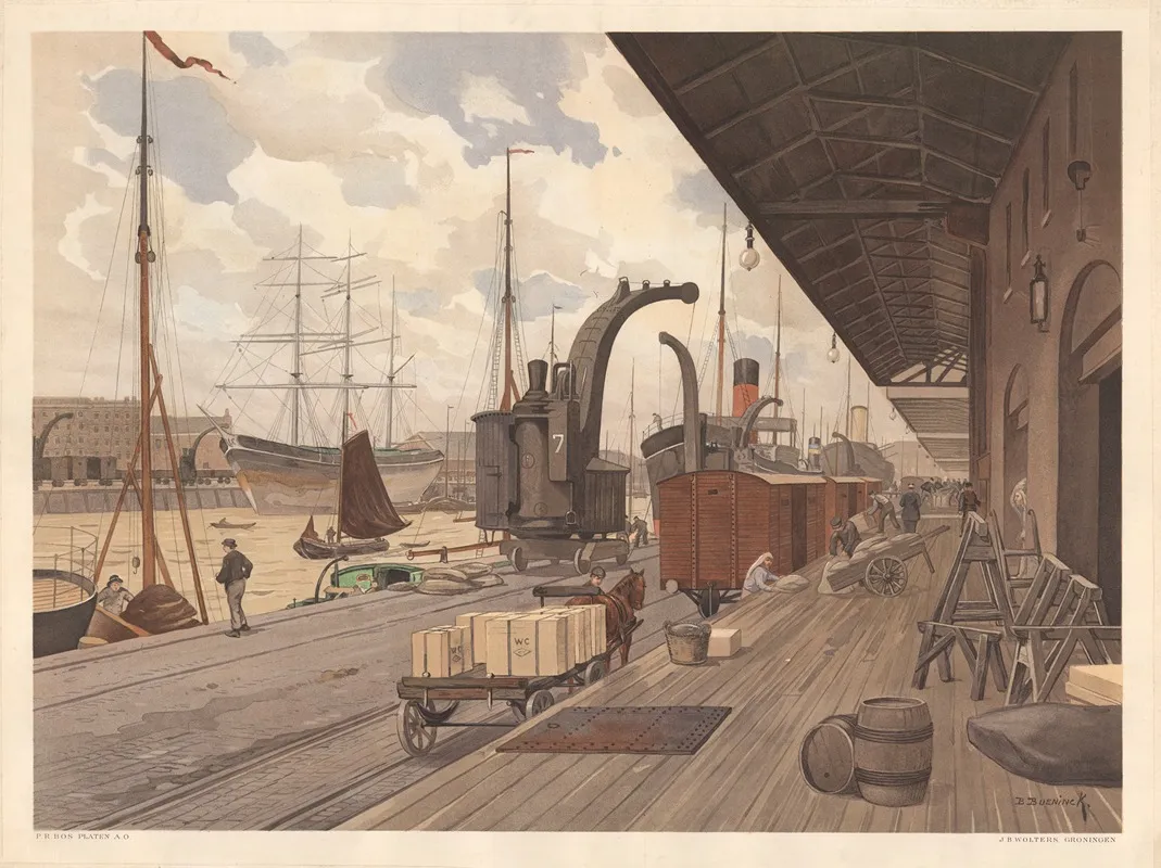 Port Of Rotterdam Wall Art by Bernardus Bueninck - High-Resolution Digital Print