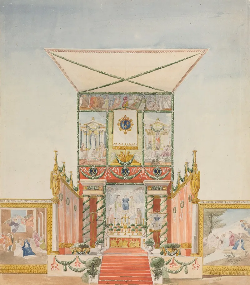 Portable Field Altar For Charles X Wall Art by Alexandre Denis Abel de Pujol - High-Resolution Digital Print