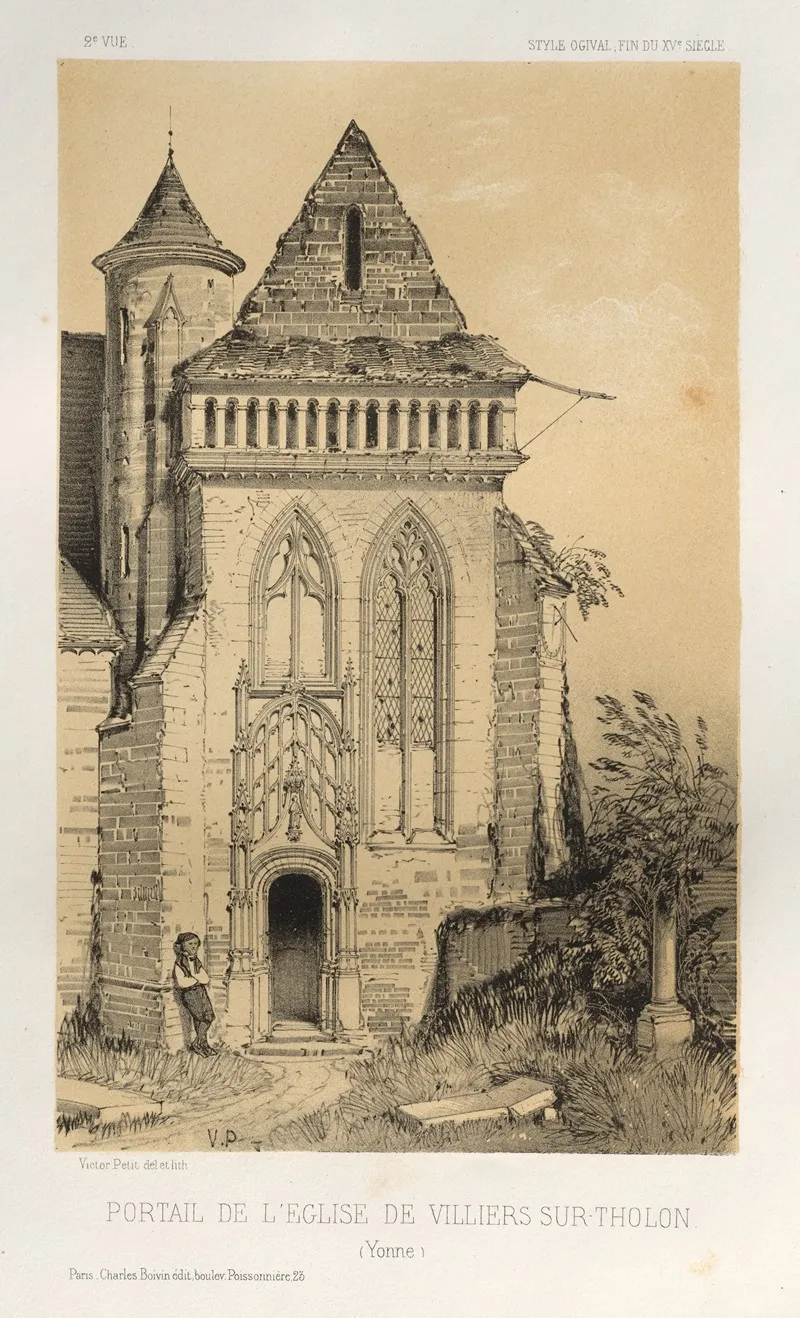 Portail De Leglise De Villiers Sur Tholon Yonne Wall Art by Victor Petit - High-Resolution Digital Print