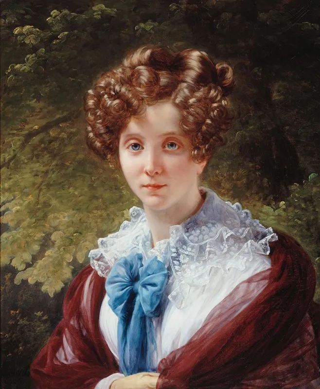 Portait De Madame Le Doyen Wall Art by Louis Hersent - High-Resolution Digital Print