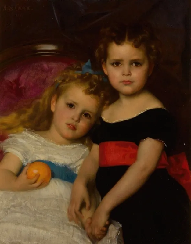Portait Des Deux Soeurs Wall Art by Alexandre Cabanel - High-Resolution Digital Print