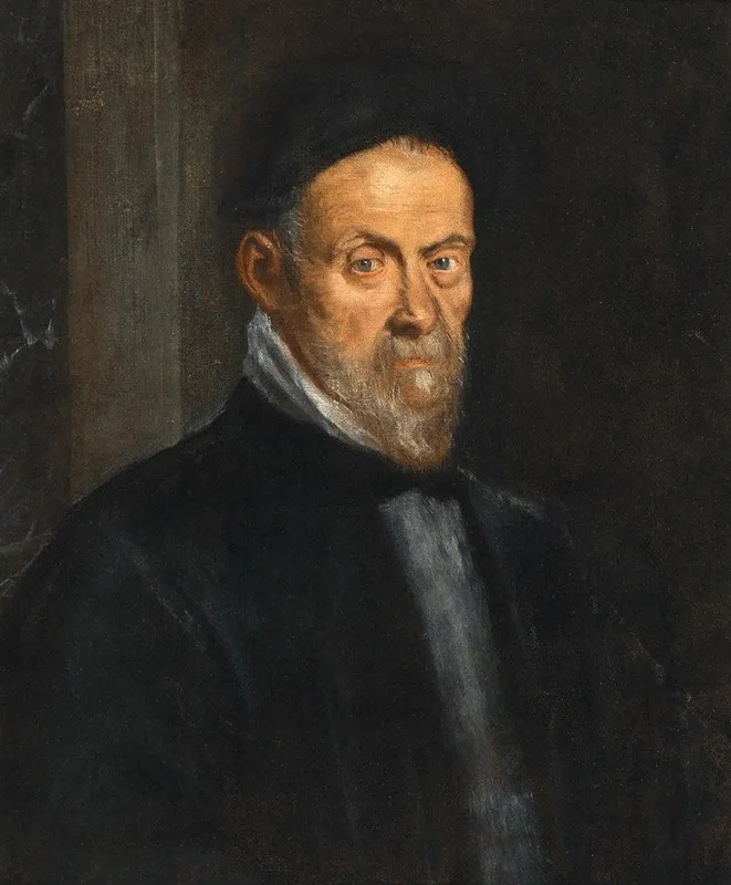 Portait Of A Bearded Man Bust Length Wall Art by Jacopo Bassano - High-Resolution Digital Print