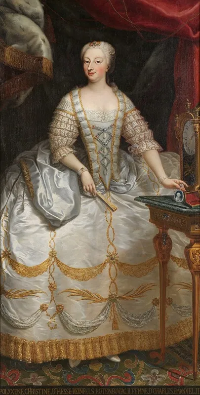 Portait Of Polissena Of Hesse Rotenburg 1706 1735 Wall Art by Giovanni Panealbo - High-Resolution Digital Print