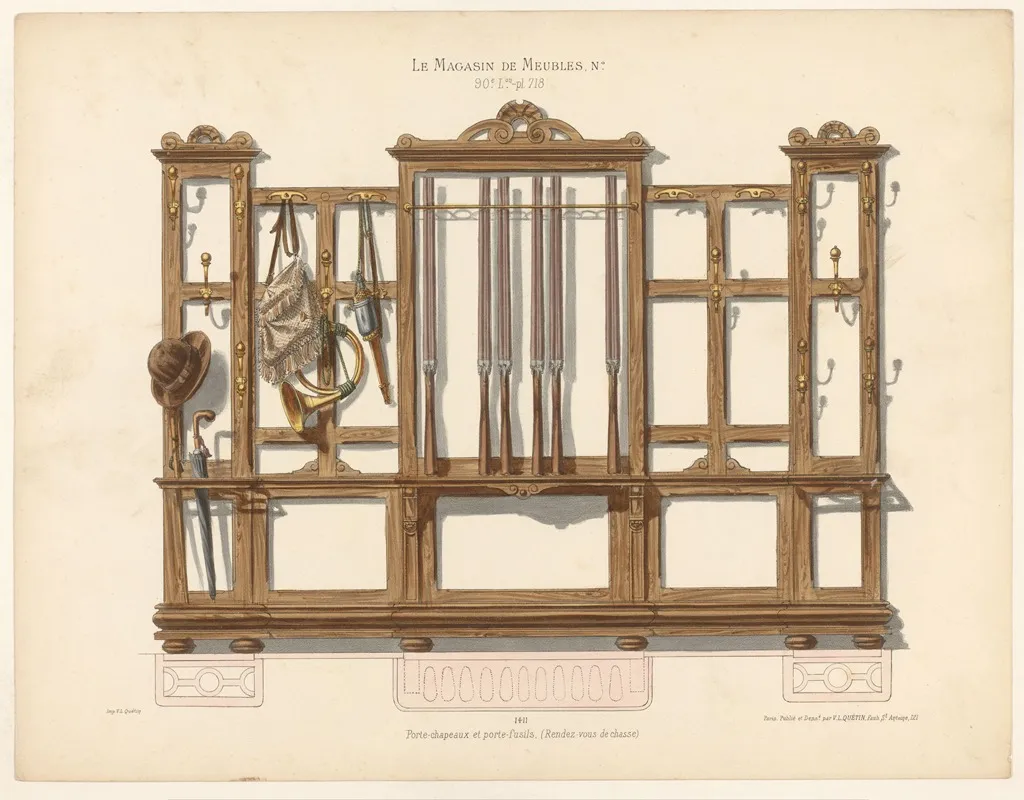 Porte Chapeaux Et Porte Fusils Wall Art by Victor Léon Michel Quétin - High-Resolution Digital Print