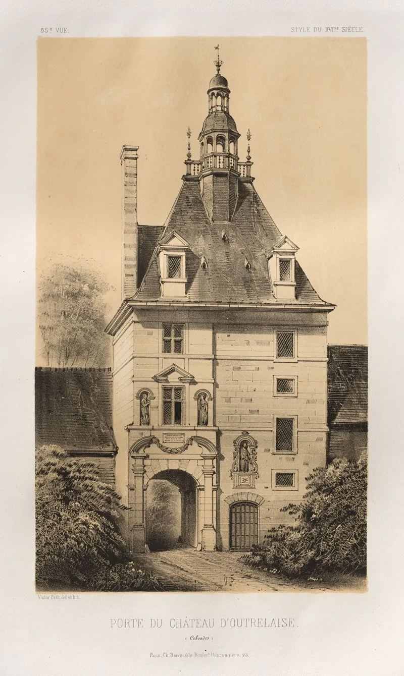 Porte Du Chateau Doutrelaise Calvados Wall Art by Victor Petit - High-Resolution Digital Print