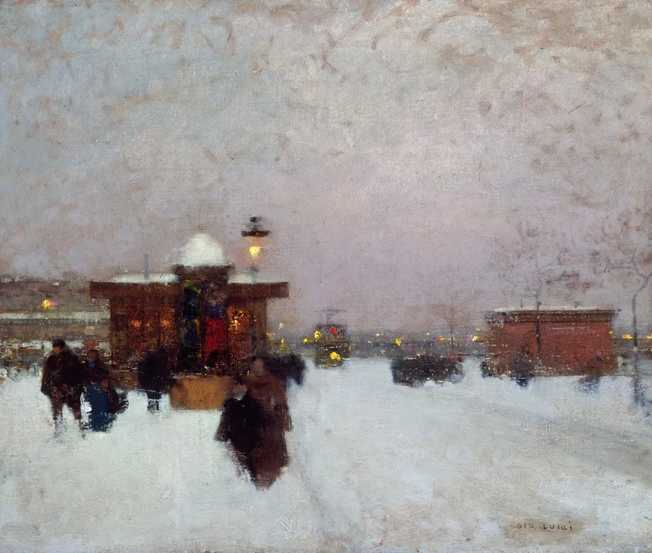Porte Maillot Effet De Neige La Nuit