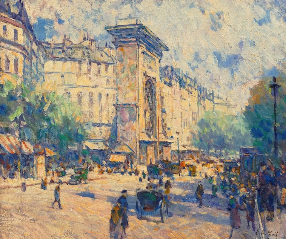 Porte Saint Denis Wall Art by Elie Anatole Pavil - High-Resolution Digital Print