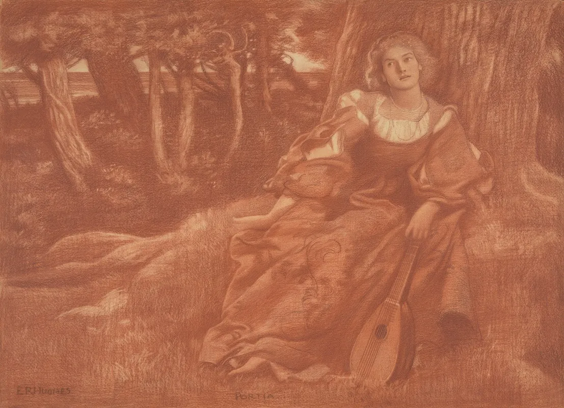 Portia 4 Wall Art by Edward Robert Hughes - High-Resolution Digital Print