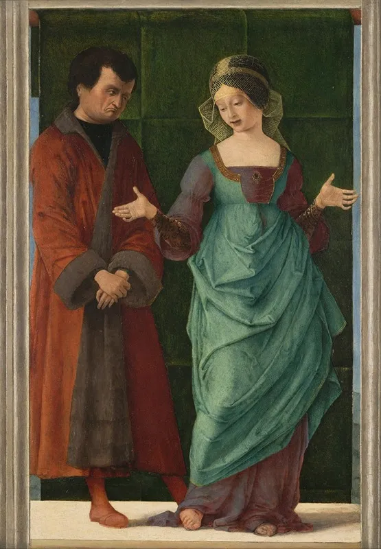Portia And Brutus Wall Art by Ercole de' Roberti - High-Resolution Digital Print