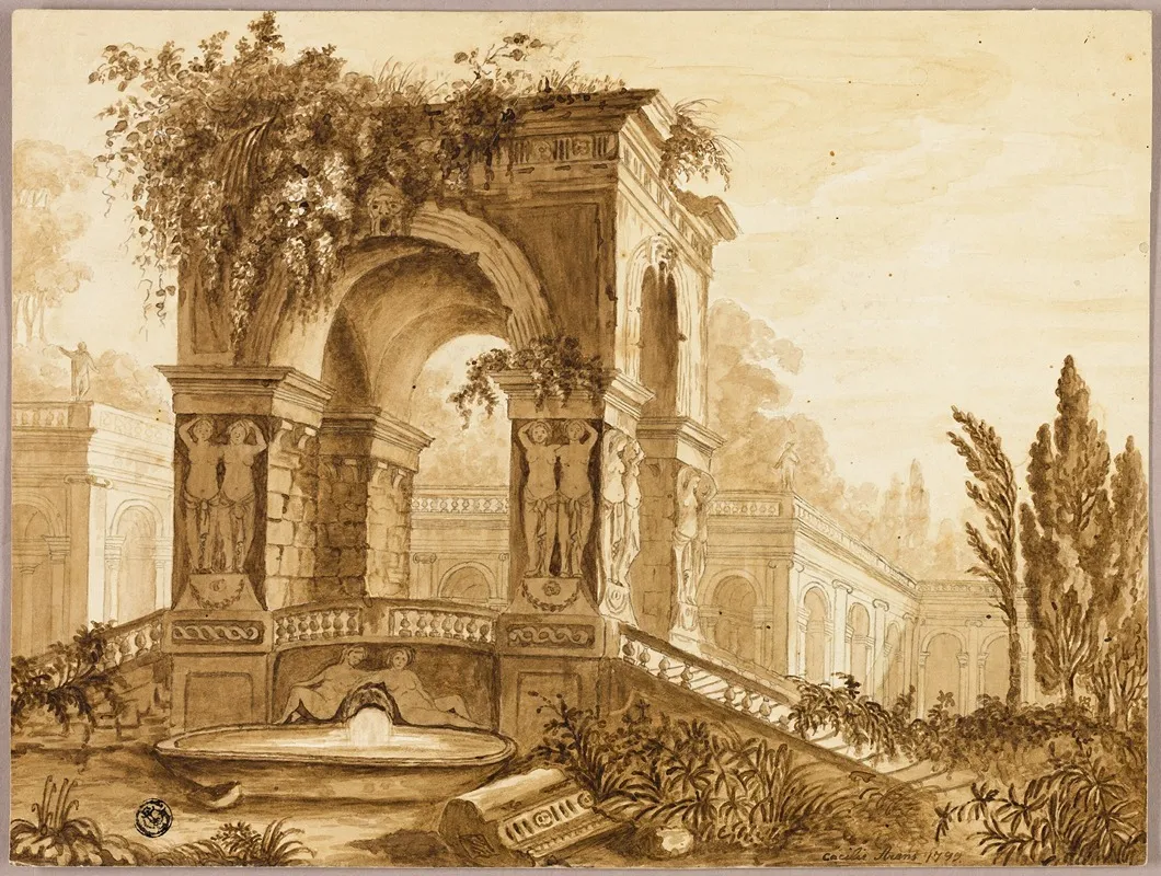 Portico In Ruins Wall Art by Cecilie Arens - High-Resolution Digital Print