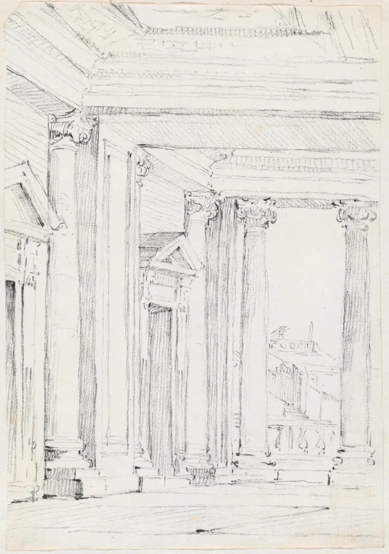 Portico Of The Palazzo Nuovoon The Campidoglio