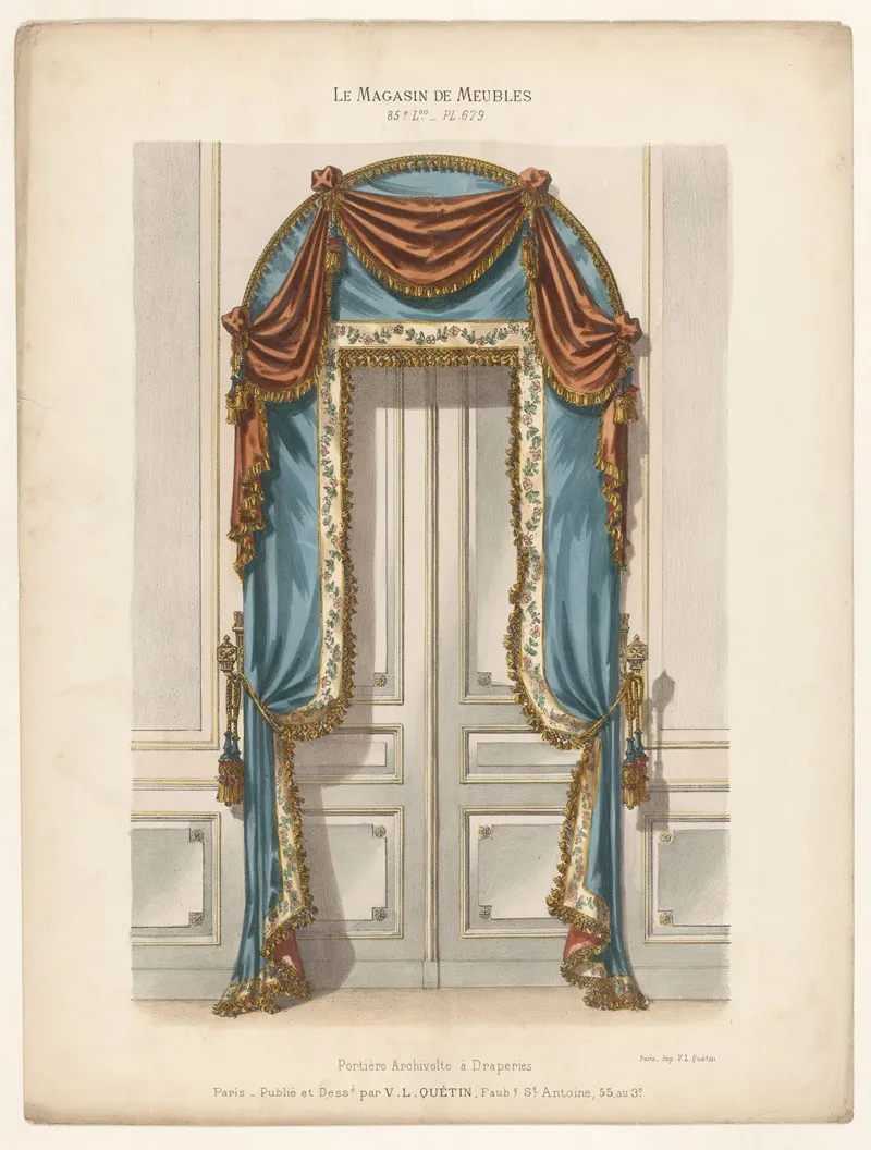 Portiere Archivolte A Draperies Wall Art by Victor Léon Michel Quétin - High-Resolution Digital Print