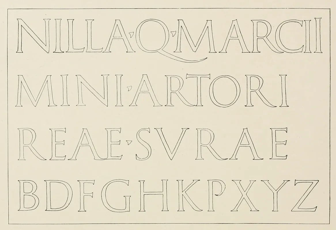 Portion Of Roman Inscription With Supplied Letters Wall Art by Frank Chouteau Brown - High-Resolution Digital Print