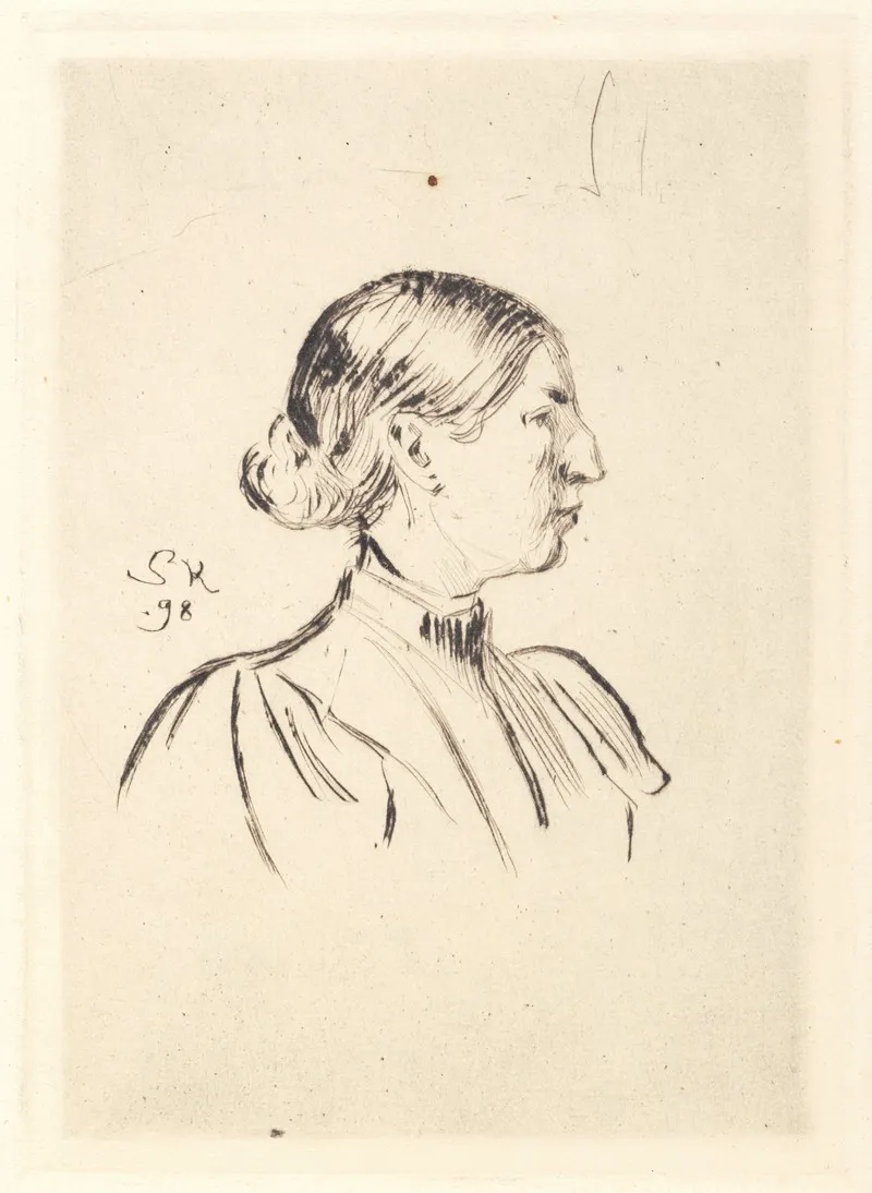 Portraet Af Anna Ancher Profil