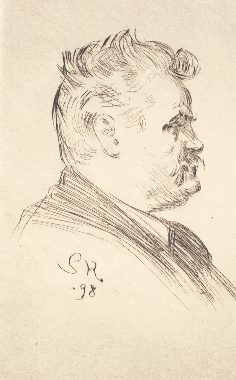 Portraet Af Carl Locher Profil