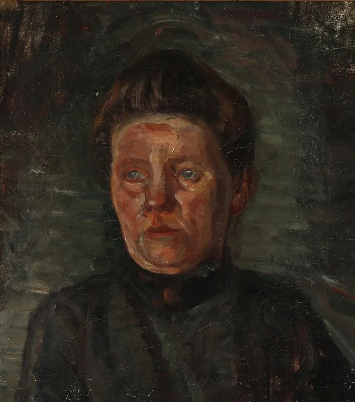 Portraet Af En Kvinde I Sort
