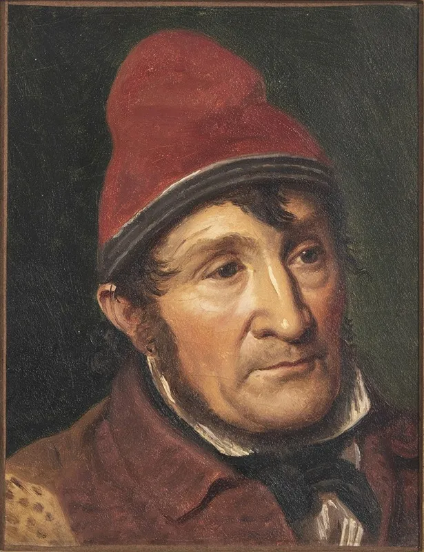 Portraet Af Jean Holm Lem I Bombebossen Wall Art by Constantin Hansen - High-Resolution Digital Print