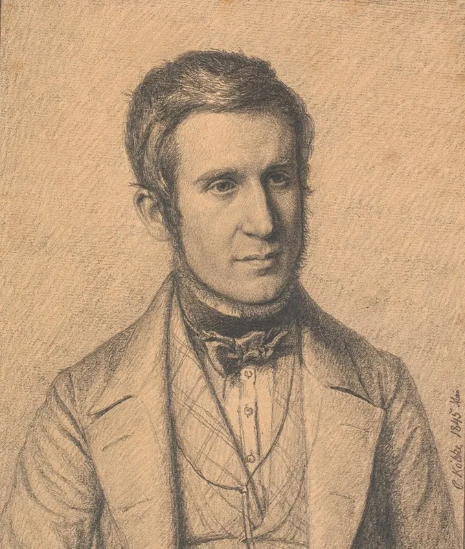Portraet Af Kunstnerens Kones Broder Christen Christensen Kobke 1817 1846
